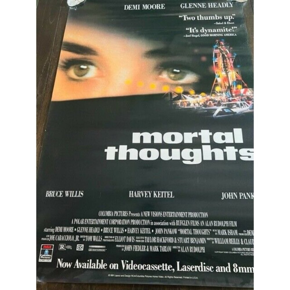 Movie Theater Cinema Poster Lobby Card 1991 Mortal Thoughts Bruce Willis Keitel